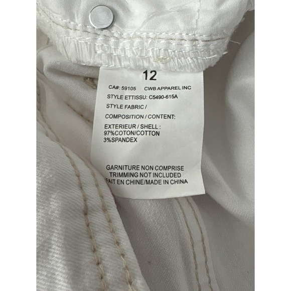 NEW Charlie B Bootcut Embroidered Jeans White Women's 12 x 31" - Picture 8 of 13